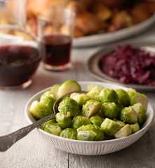 Steamed Brussels Sprouts with Orange Herb Butter