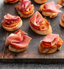 Sofrito Toasts with Serrano Ham