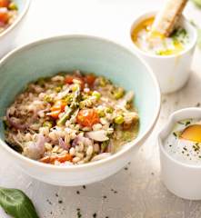 Barley and Vegetable Egg Cocotte