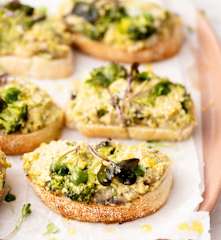 Mushroom and Autumn Vegetable Bruschetta