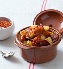 Patatas Bravas with Chorizo