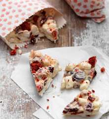 White Chocolate and Strawberry Rocky Road
