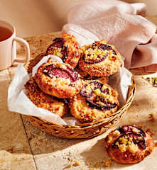 Plum brioche buns
