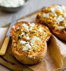 Stuffed Butternut Squash with Feta