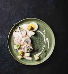 Turkey Tonnato with Warm Potato Salad