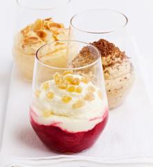 Stewed Rhubarb with Ginger Wine Syllabub