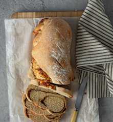 Freeform bread with filling