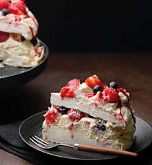 Mixed Berries Pavlova Stack