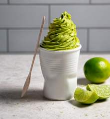 Avocado & lime soft serve ice-cream